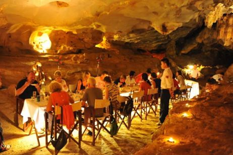 Dining in a cave