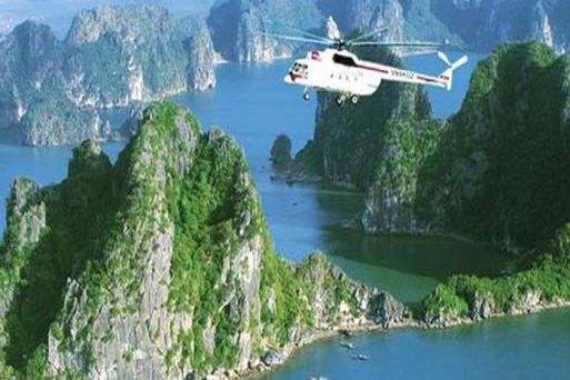 Visit Halong Bay by helicopter