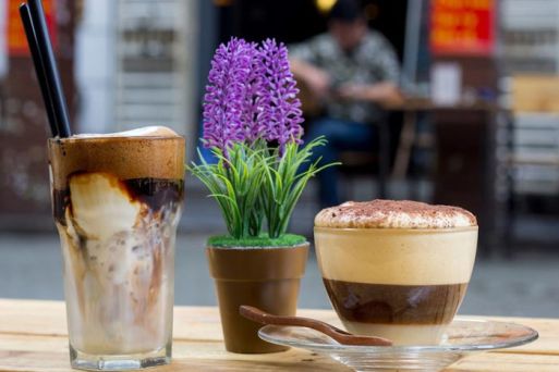 Egg coffee in Hanoi